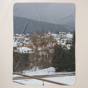 Winterdorf Panorama - ländliche Landschaft Rumänie Sherpadecke