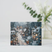 Winterdorf Postkarte (Stehend Vorderseite)