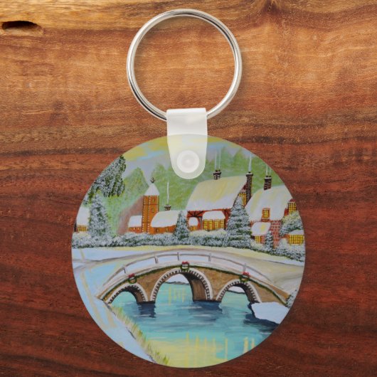 Winterdorf Schlüsselanhänger (Vorderseite)