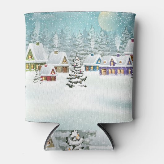 Winterdorf: Schneelandschaft Dosenkühler (Vorderseite)