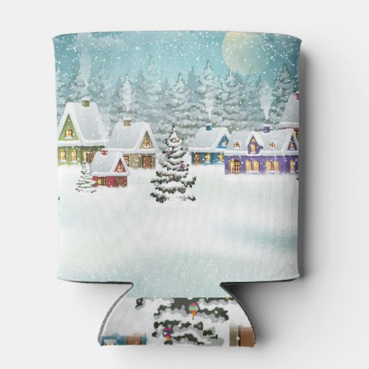 Winterdorf: Schneelandschaft Dosenkühler (Rückseite)