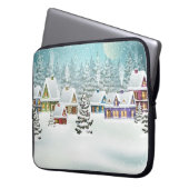 Winterdorf: Schneelandschaft Laptopschutzhülle (Vorderseite Links)