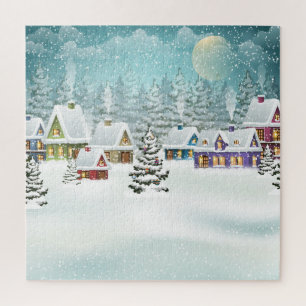 Winterdorf: Schneelandschaft Puzzle