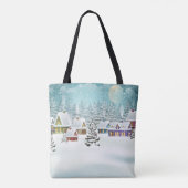 Winterdorf: Schneelandschaft Tasche (Rückseite)