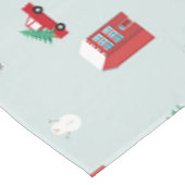 Winterdorf Tischdecke (Schrägansicht)
