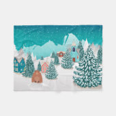 Winterdorf und Grundberg Fleecedecke (Vorderseite (Horizontal))