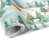 Winterdorf Weihnachten Geschenkpapier (Rolleneckpunkt)