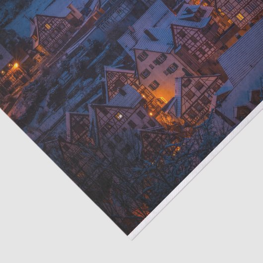 Winterdörfchen Seidenpapier (Ausschnitt)