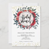 Winterdusche Einladung Goldmedaille Glitzer (Vorderseite)