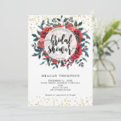 Winterdusche Einladung Goldmedaille Glitzer (Stehend Vorderseite)