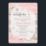 Winterdusche Einladung Rosa und Silber<br><div class="desc">Für eine erweiterte Anpassung dieses Designs,  wählen Sie einfach die Schaltfläche "Anpassen" oben!</div>