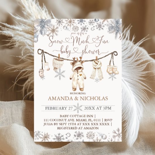 Winterdusche für viel Spaß Einladung