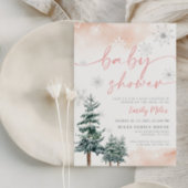 Winterdusche, Rosa und Rosa Einladung