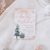 Winterdusche, Rosa und Rosa Einladung