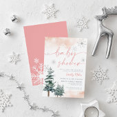 Winterdusche, Rosa und Rosa Einladung