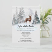 Winterduselblau-Jungwaldlandschaft Einladung (Stehend Vorderseite)