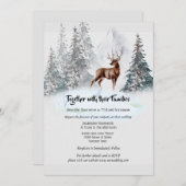 Winterduselblau-Jungwaldlandschaft Einladung (Vorne/Hinten)