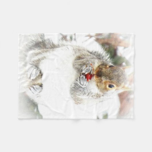 Wintereichhörnchen-Fleecedecke Fleecedecke (Vorderseite (Horizontal))