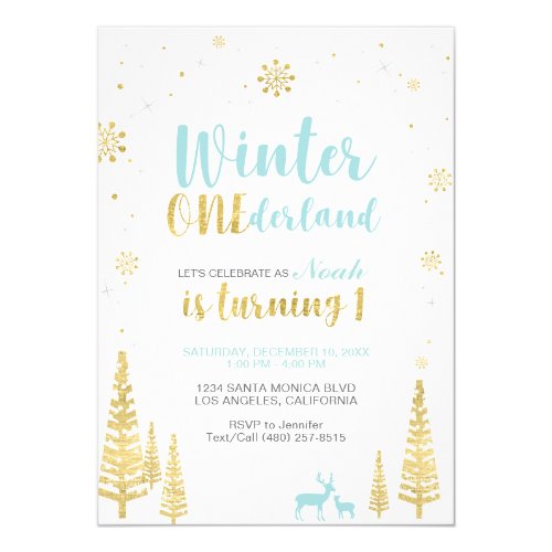 Wintereinladung Am 1 Geburtstag Junge Einladung Meine Einladungskarten De