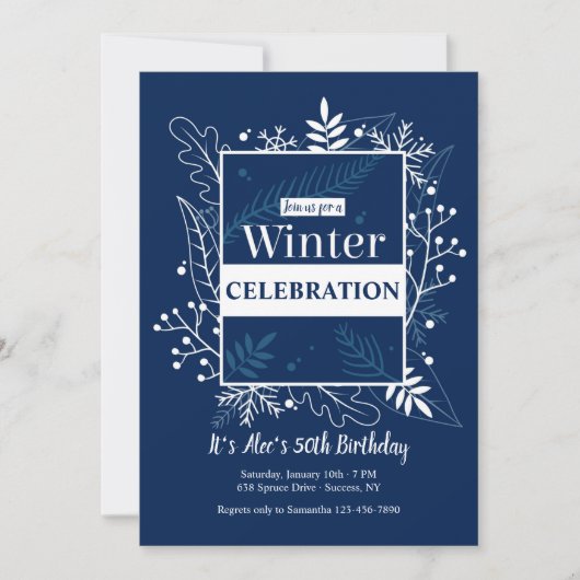 Wintereinladung Einladung (Vorderseite)