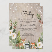 Wintereinladung für Hirschwald Einladung (Vorne/Hinten)