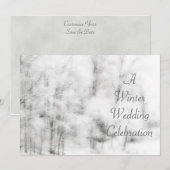 Wintereinladung Save the Date (Vorne/Hinten)