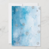 Wintereinladung zum 1. Geburtstag Einladung (Rückseite)