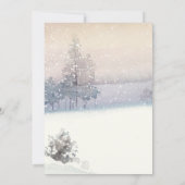 Wintereinladung zum ersten Geburtstag (Rückseite)