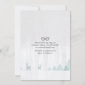 Wintereinladung zum Schneeschuhwandern im Brautpar Einladung (Rückseite)