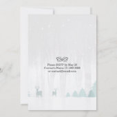 Wintereinladung zum Schneeschuhwandern im Brautpar Einladung (Rückseite)