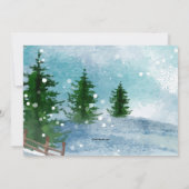 Wintereinladung zur Hütte Einladung (Rückseite)