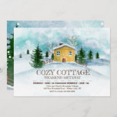 Wintereinladung zur Hütte Einladung (Vorne/Hinten)
