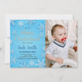 Wintereinladungen Einladungen Weißes Schnee Foto (Vorderseite)