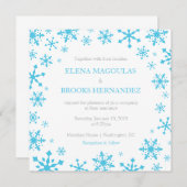 Wintereinladungen Hochzeit Schneeflocken Einladung (Vorne/Hinten)