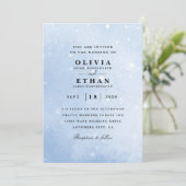 Wintereinladungen mit Schneeflocken Einladung (Stehend Vorderseite)