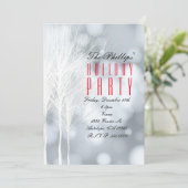 Wintereinladungen zu den weißen Bäumen Einladung (Stehend Vorderseite)