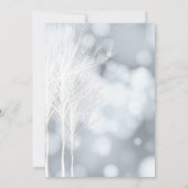 Wintereinladungen zu den weißen Bäumen Einladung (Rückseite)