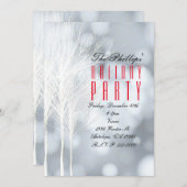 Wintereinladungen zu den weißen Bäumen Einladung (Vorne/Hinten)