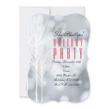 Wintereinladungen zu den weißen Bäumen