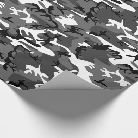 Wintereis-Camouflage Geschenkpapier (Ecke)