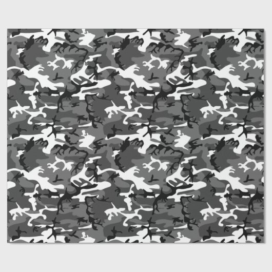 Wintereis-Camouflage Geschenkpapier (Flach)