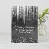 Wintereis Quinceanera Geburtstag Einladung (Stehend Vorderseite)