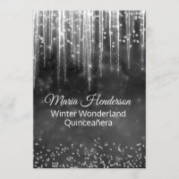 Wintereis Quinceanera Geburtstag Einladung