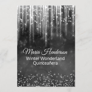 Wintereis Quinceanera Geburtstag Einladung