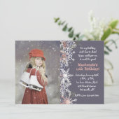 Wintereis-Skaten-Einladung Einladung (Stehend Vorderseite)