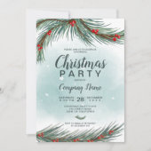 Wintereisbläschen Weihnachten Einladung (Vorderseite)