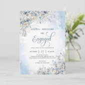 Wintereisblumen, weiße Rosenpflanzen Einladung (Stehend Vorderseite)