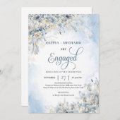 Wintereisblumen, weiße Rosenpflanzen Einladung (Vorne/Hinten)