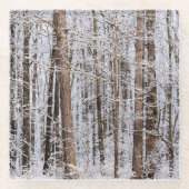 Wintereissturm im Wald Glasuntersetzer (Vorderseite)