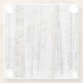 Wintereissturm im Wald Glasuntersetzer (Rückseite)